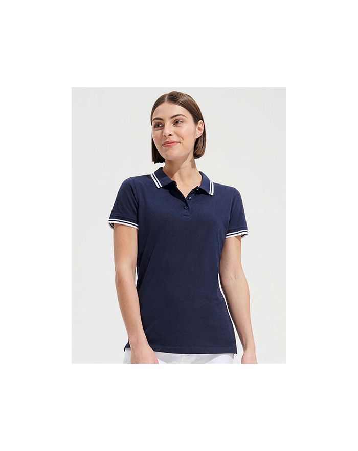 Polo Personnalisé Manche Courte avec liseré Duo 200 g/m² - SOL´S 00578 - Polo Personnalisé avec marquage broderie, flocage ou...