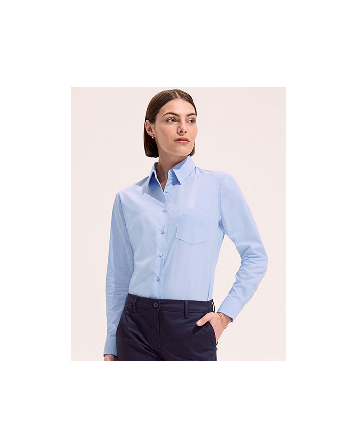 Chemise d'entreprise Personnalisée Manche Longue|Manchettes Duo 105 g/m² (White: 95 g/m²) - SOL´S 16060 - Chemise d'entrepris...