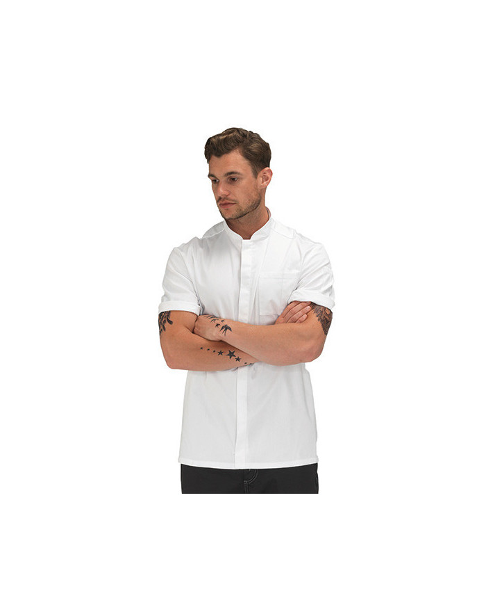 Veste Personnalisée Manche Courte Homme 200 g/m² - Le Chef Prep DF118 - Veste Personnalisée avec marquage broderie, flocage o...