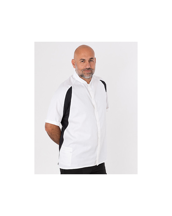 Veste Personnalisée Manche Courte Unisexe 160 g/m² - Le Chef DE128 - Veste Personnalisée avec marquage broderie, flocage ou i...