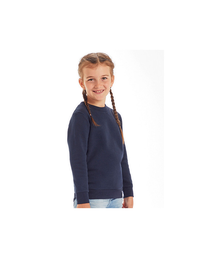 Sweat Personnalisée Manche Longue|avec liseré Col rond Enfant 280 g/m² - Mantis Kids MK05 - Sweat Personnalisé avec marquage ...