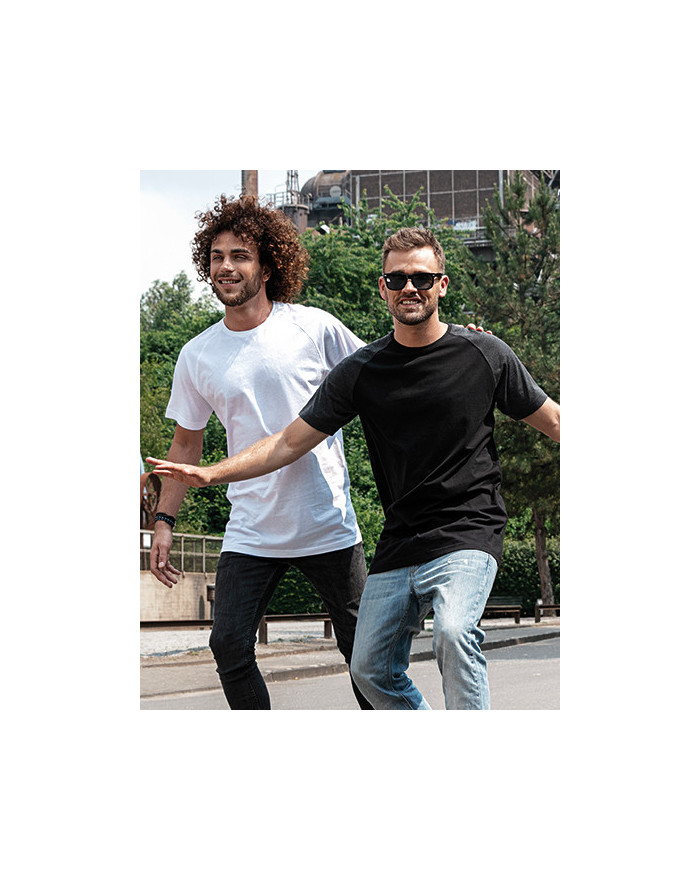 Tee shirt Personnalisé Manche Courte|Raglan Bande de propreté|Col rond Homme  160 g/m² - Miners mate MY111 - Tee shirt Person...