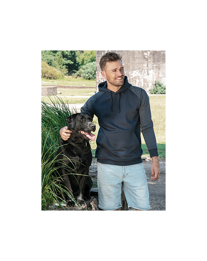 Sweat Personnalisée Raglan Bande de propreté Homme  300 g/m² - Miners mate MY610 - Sweat Personnalisé avec marquage broderie,...