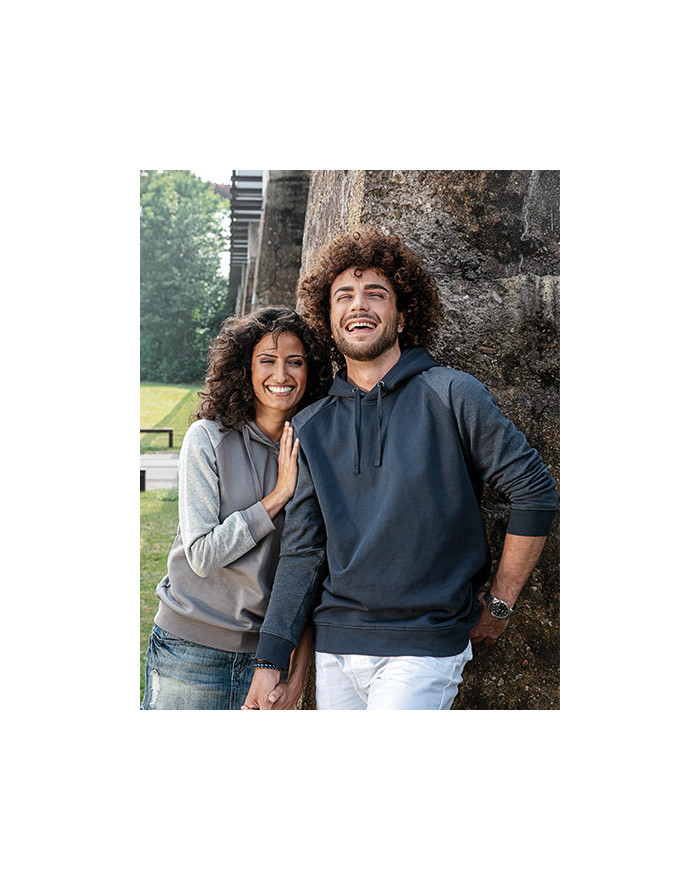 Sweat Personnalisée Raglan Bande de propreté Homme  300 g/m² - Miners mate MY611 - Sweat Personnalisé avec marquage broderie,...
