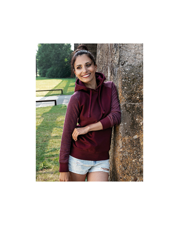 Sweat Personnalisée Raglan Bande de propreté Femme  300 g/m² - Miners mate MY621 - Sweat Personnalisé avec marquage broderie,...
