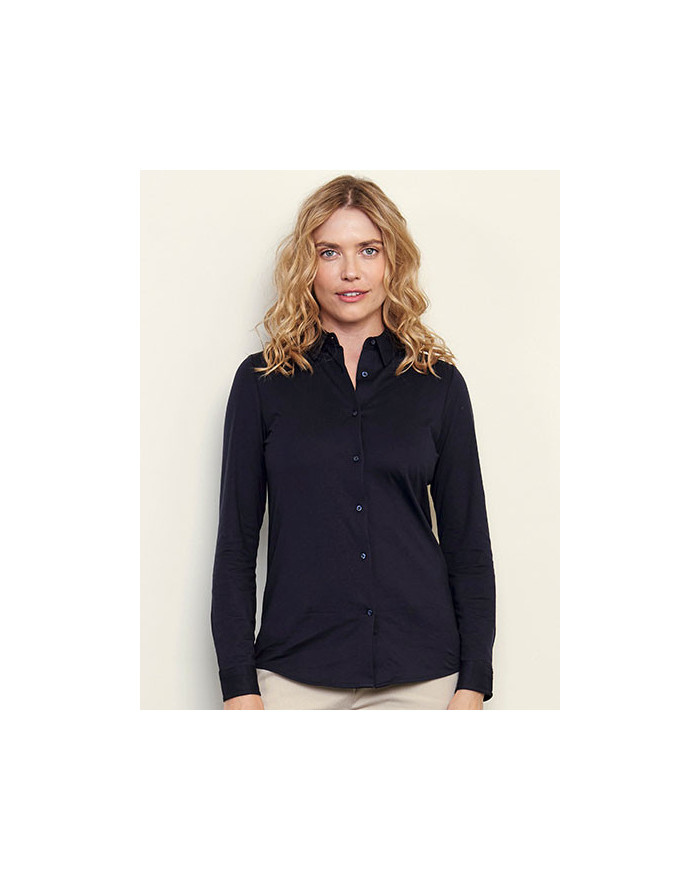 Chemise d'entreprise Personnalisée Manche Longue|Manchettes Duo - NEOBLU 03199 - Chemise d'entreprise Personnalisée avec marq...
