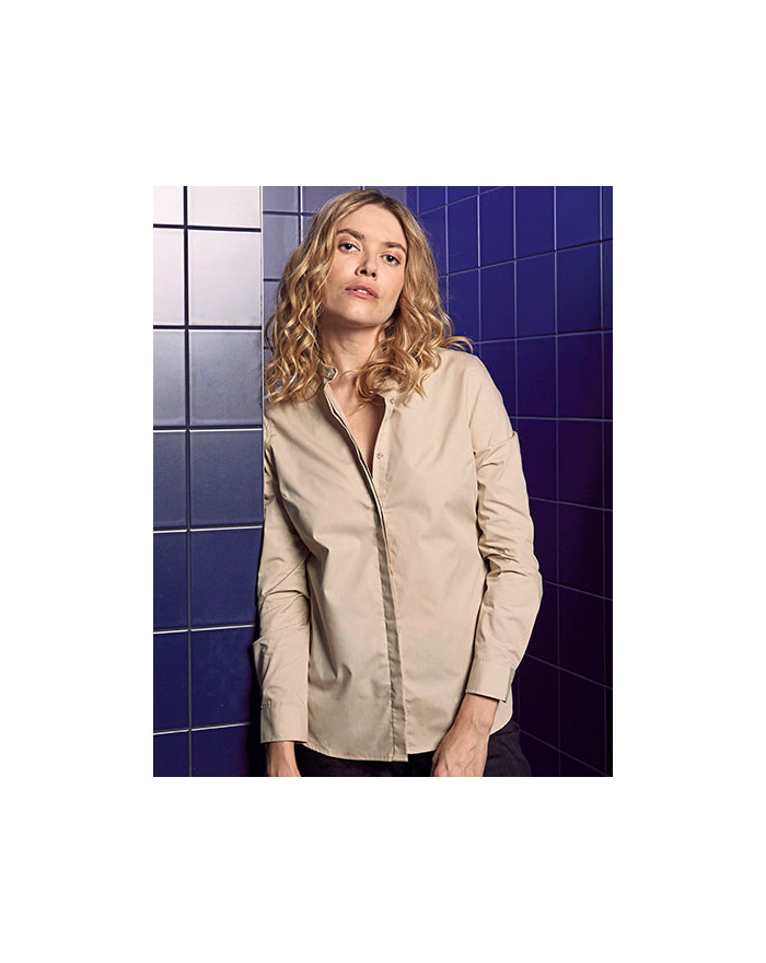 Chemise d'entreprise Personnalisée Manche Longue|Manchettes Duo - NEOBLU 03787 - Chemise d'entreprise Personnalisée avec marq...