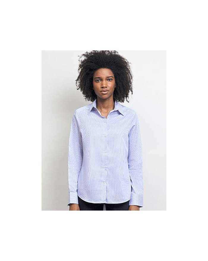 Chemise d'entreprise Personnalisée Manche Longue avec liseré Duo 100% coton 240 g/m² - NEOBLU 04339 - Chemise d'entreprise Pe...