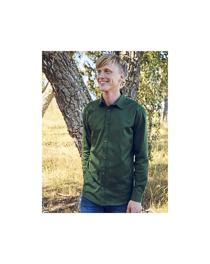Chemise d'entreprise Personnalisée Manche Longue Homme 210 g/m² - Neutral O67001 - Chemise d'entreprise Personnalisée avec ma...