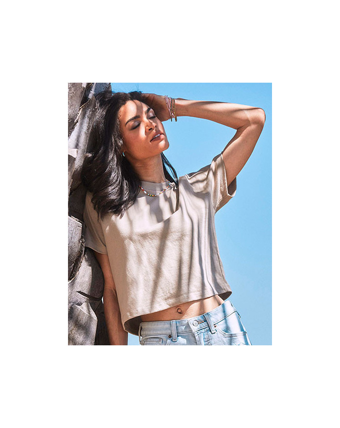 Tee shirt Personnalisé Manche Courte Col rond|Bande de propreté Femme   230 g/m² - Next Level Apparel NX7610  