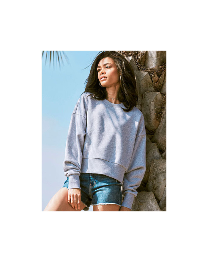 Sweat Personnalisé Manche Longue avec liseré Duo 340 g/m² - Next Level Apparel N9087 - Sweat Personnalisé avec marquage brode...