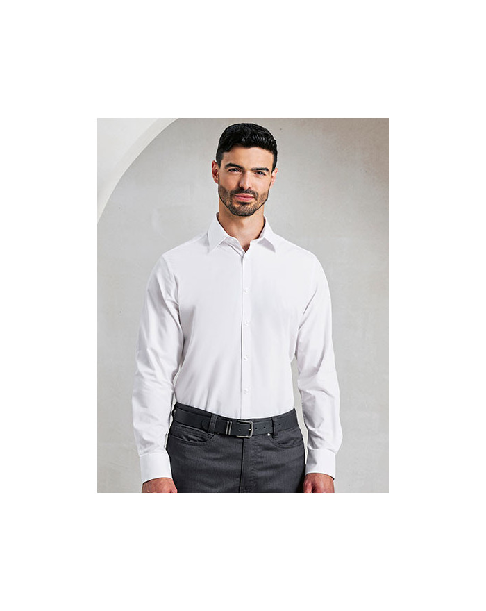 Chemise d'entreprise Personnalisée Manche Longue|Manchettes Duo - Premier Workwear PR203 - Chemise d'entreprise Personnalisée...