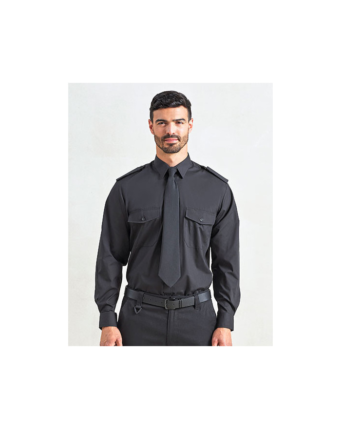 Chemise d'entreprise Personnalisée Manche Longue|Manchettes Homme  105 g/m² - Premier Workwear PW210 - Chemise d'entreprise P...