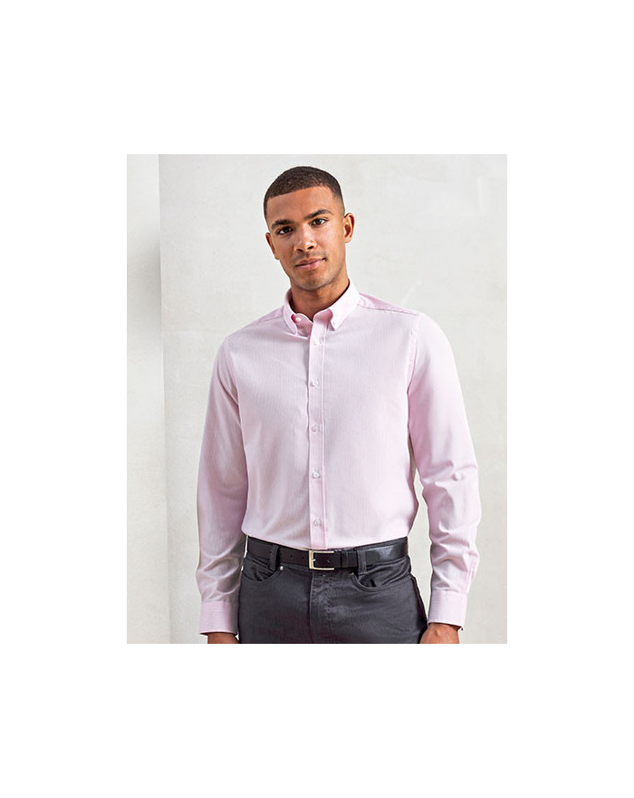 Chemise d'entreprise Personnalisée Manche Longue|Manchettes Duo 135 g/m² - Premier Workwear PR238 - Chemise d'entreprise Pers...