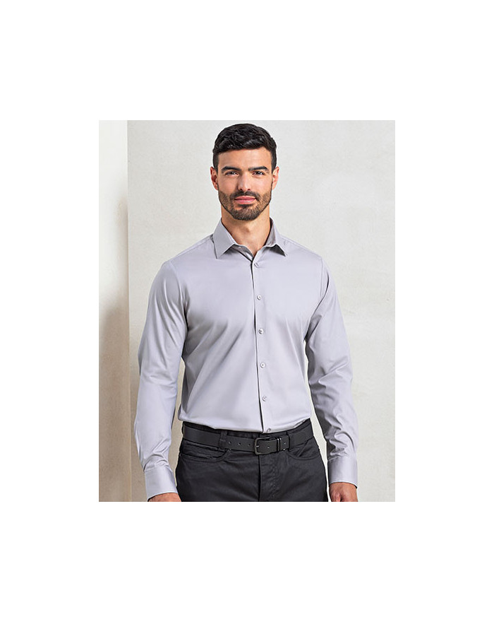 Chemise d'entreprise Personnalisée Manche Longue Duo 115 g/m² - Premier Workwear PR244 - Vêtement restauration Personnalisé a...