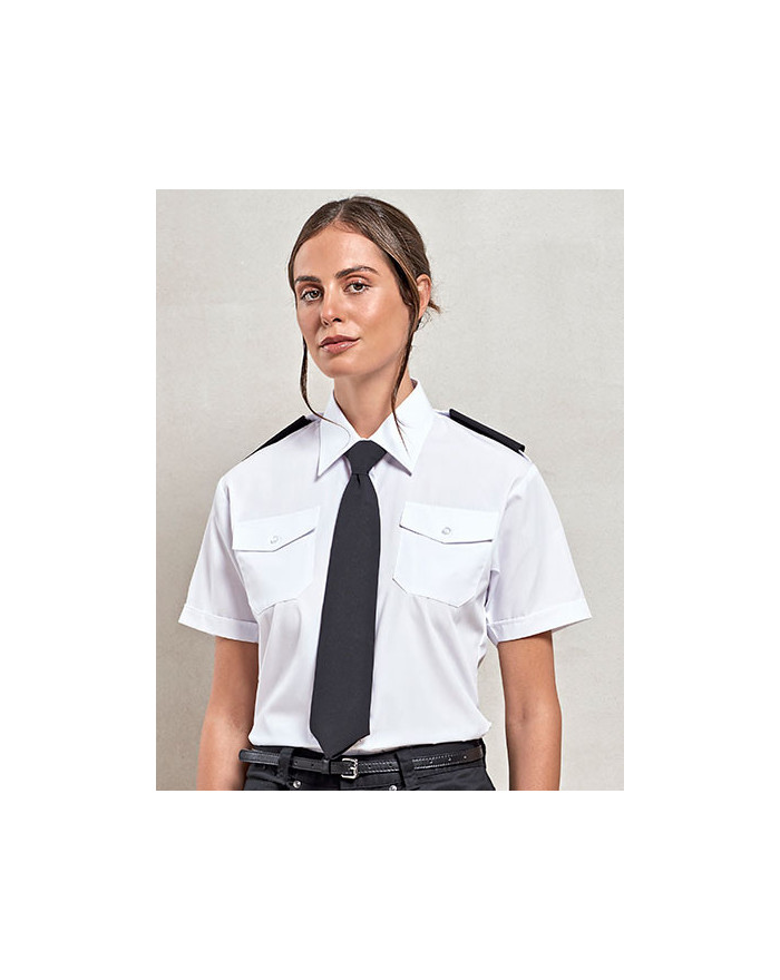 Chemise d'entreprise Personnalisée Manche Courte Femme  115 g/m² - Premier Workwear PW312 - Chemise d'entreprise Personnalisé...