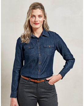 Chemise d'entreprise Personnalisée Manche Longue|Manchettes Duo 100% coton 155 g/m² - Premier Workwear PR322 - Chemise d'entr...