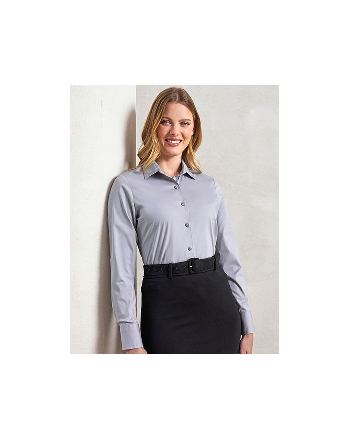 Chemise d'entreprise Personnalisée Manche Longue Duo 115 g/m² - Premier Workwear PR344 - Chemise d'entreprise Personnalisée a...