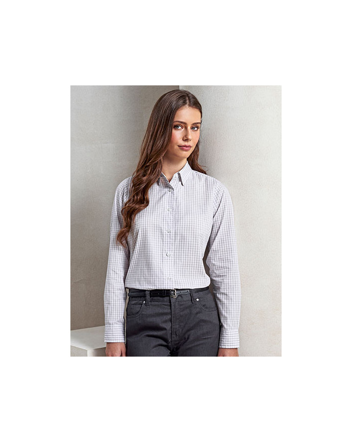 Chemise d'entreprise Personnalisée Manche Longue|Manchettes Duo 110 g/m² - Premier Workwear PR352 - Chemise d'entreprise Pers...