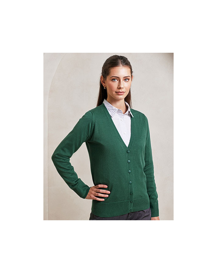 Gilets Manche Longue avec liseré Femme - Premier Workwear PR697 - Sweat Personnalisé avec marquage broderie, flocage ou impre...
