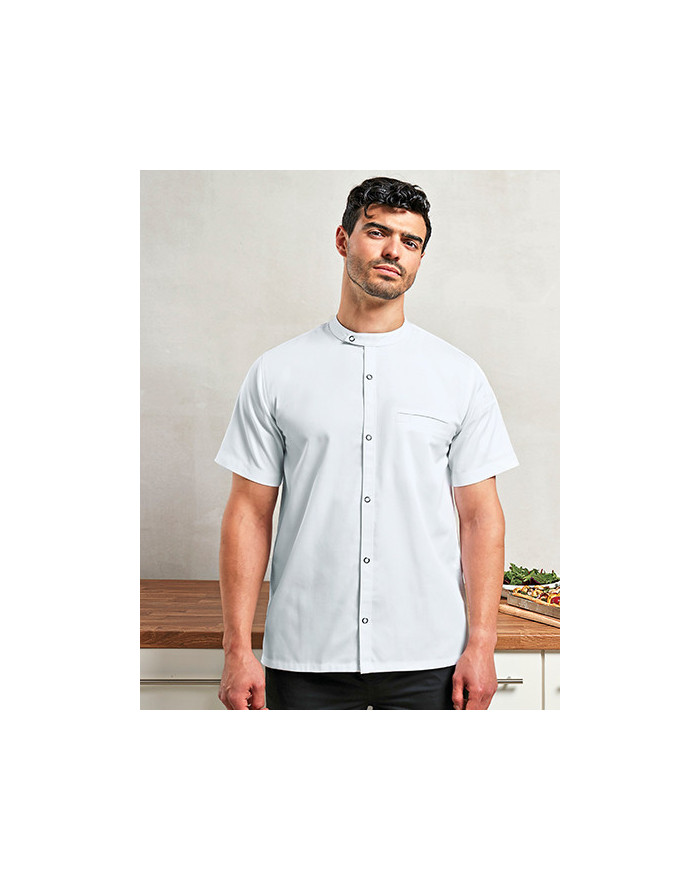 Chemise d'entreprise Personnalisée Manche Courte Homme 170 g/m² - Premier Workwear PR904 - Chemise d'entreprise Personnalisée...