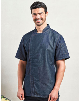 Veste Personnalisée Manche Courte Homme 230 g/m² - Premier Workwear PR906 - Vêtement restauration Personnalisé avec marquage ...