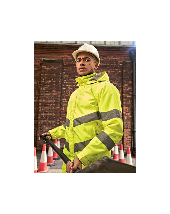 Veste Personnalisée Manche Longue avec liseré Homme 200 g/m² - Regatta High Visibility TRW457 - Veste Personnalisée avec marq...