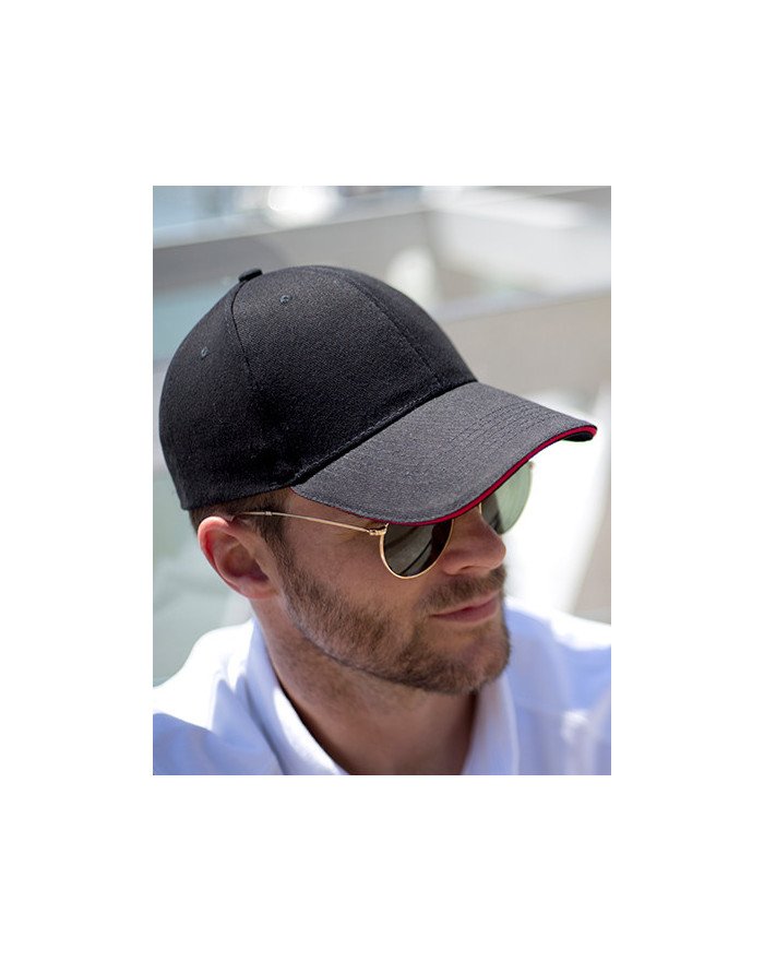 Casquettes personnalisée 100% coton 280 g/m² - Result Headwear RC091X - Casquettes avec marquage broderie, flocage ou impress...