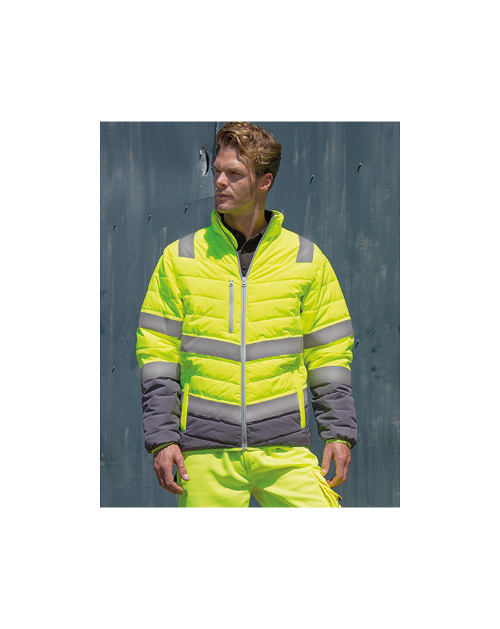Veste Personnalisée avec liseré Homme  - Result Safe-Guard RT325 - Vêtement de travail Personnalisé avec marquage broderie, f...