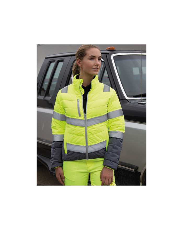 Veste Personnalisée avec liseré Duo - Result Safe-Guard R325F - Vêtement de travail Personnalisé avec marquage broderie, floc...