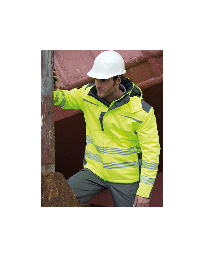 Veste Personnalisée avec liseré Homme 310 g/m² - Result Safe-Guard R331X - Vêtement de travail Personnalisé avec marquage bro...