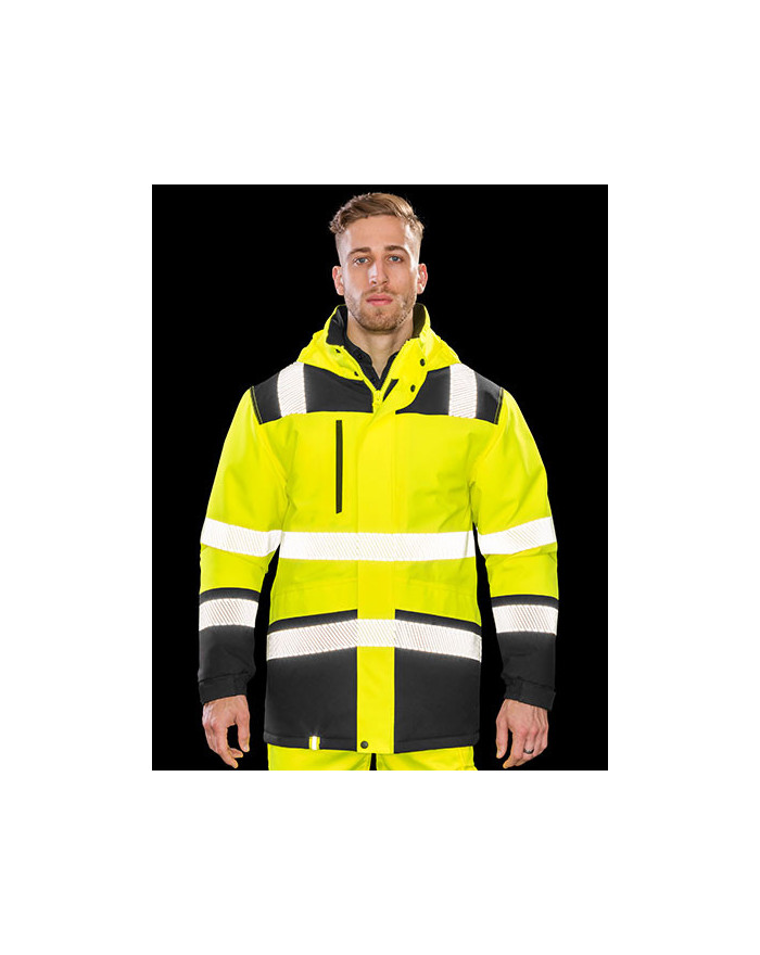 Veste Personnalisée Manche Longue avec liseré Homme - Result Safe-Guard R475X - Vêtement de travail Personnalisé avec marquag...