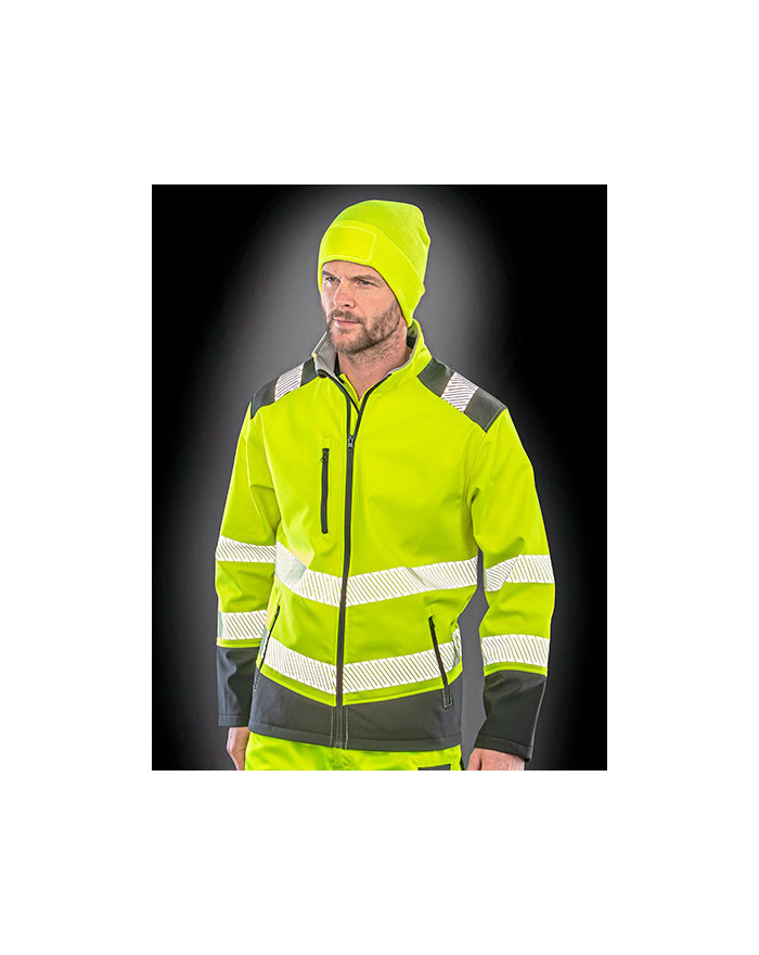 Veste Personnalisée Manche Longue avec liseré Homme 310 g/m² - Result Safe-Guard R476X - Vêtement de travail Personnalisé ave...