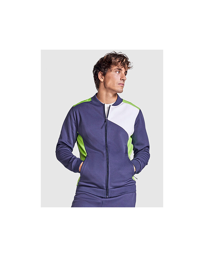 Veste Personnalisée Manche Longue avec liseré Homme 250 g/m² - Roly Sport SU0340 - Veste Personnalisée avec marquage broderie...
