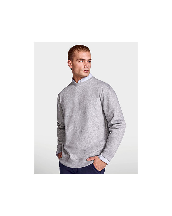 Sweat Personnalisé Manche Longue avec liseré Unisexe 310 g/m² - Roly Eco SU1071 - Sweat Personnalisé avec marquage broderie, ...