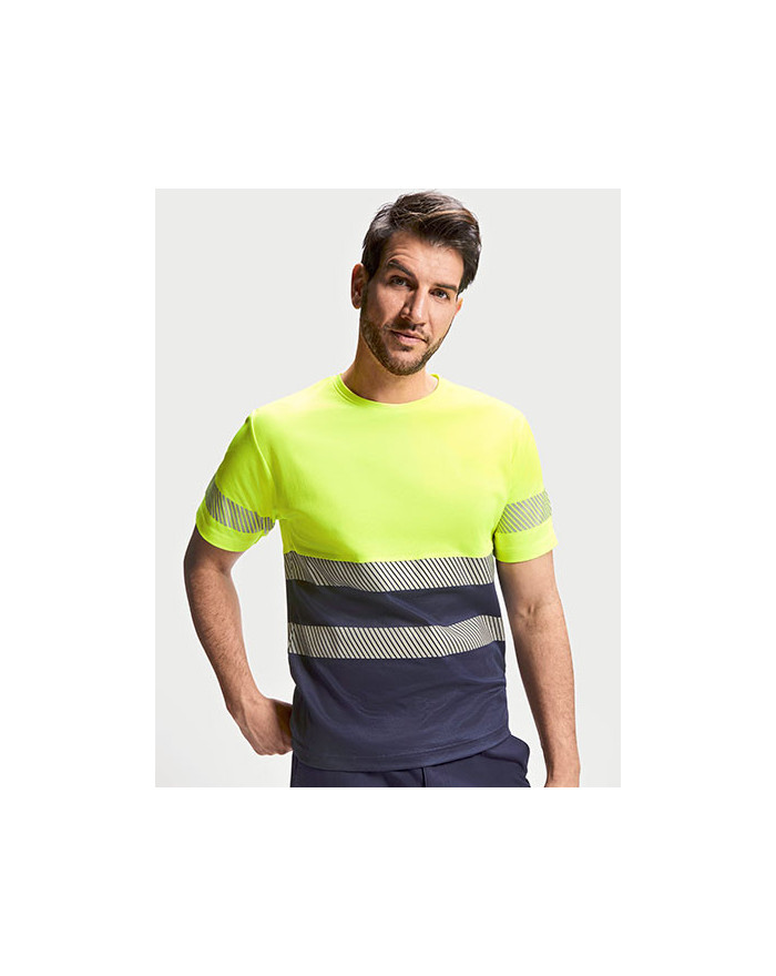 Tee shirt Personnalisé Manche Courte Homme 170 g/m² - Roly Workwear HV9317 - Tee shirt Personnalisé avec marquage broderie, f...
