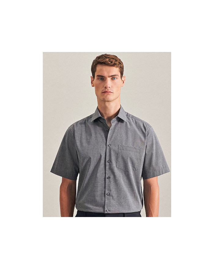 Chemise d'entreprise Personnalisée Manche Courte Homme 100% coton 120 g/m² - Seidensticker 001001/003001 - Chemise d'entrepri...