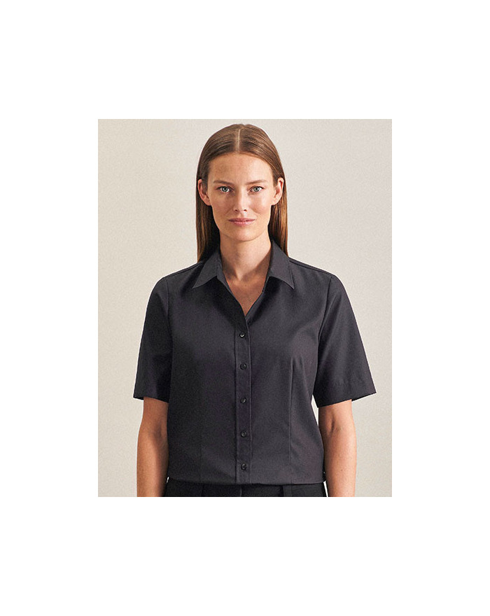 Chemise d'entreprise Personnalisée Manche Courte Femme 100% coton 120 g/m² - Seidensticker 080605 - Chemise d'entreprise Pers...