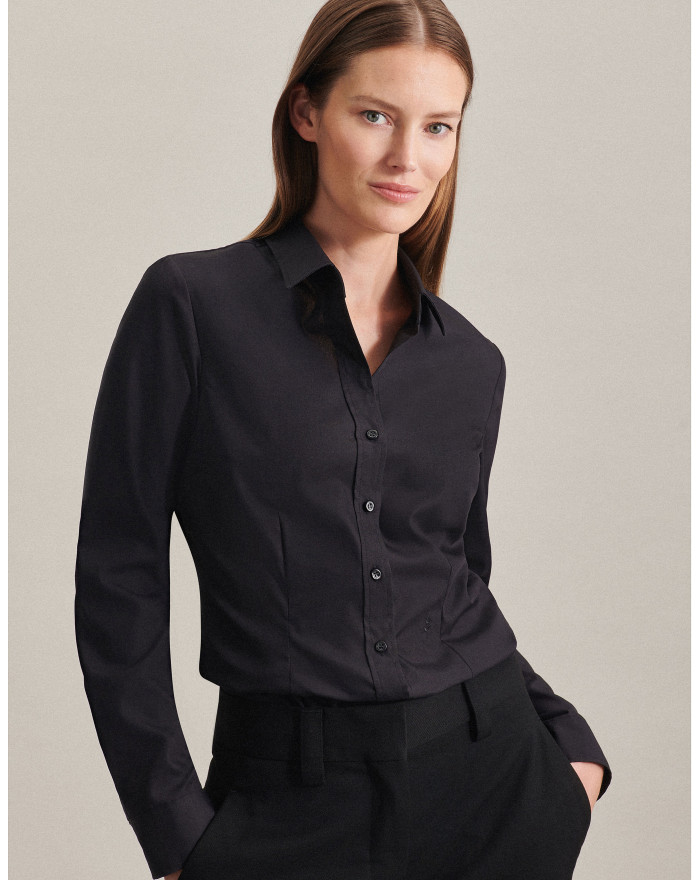 Chemise d'entreprise Personnalisée Manche Longue|Manchettes Femme 100% coton 120 g/m² - Seidensticker 080613 - Chemise d'entr...