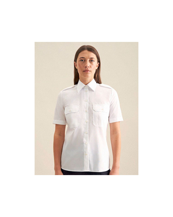 Chemise d'entreprise  Personnalisée Manche Courte  Femme   210 g/m² - Seidensticker SN080666  