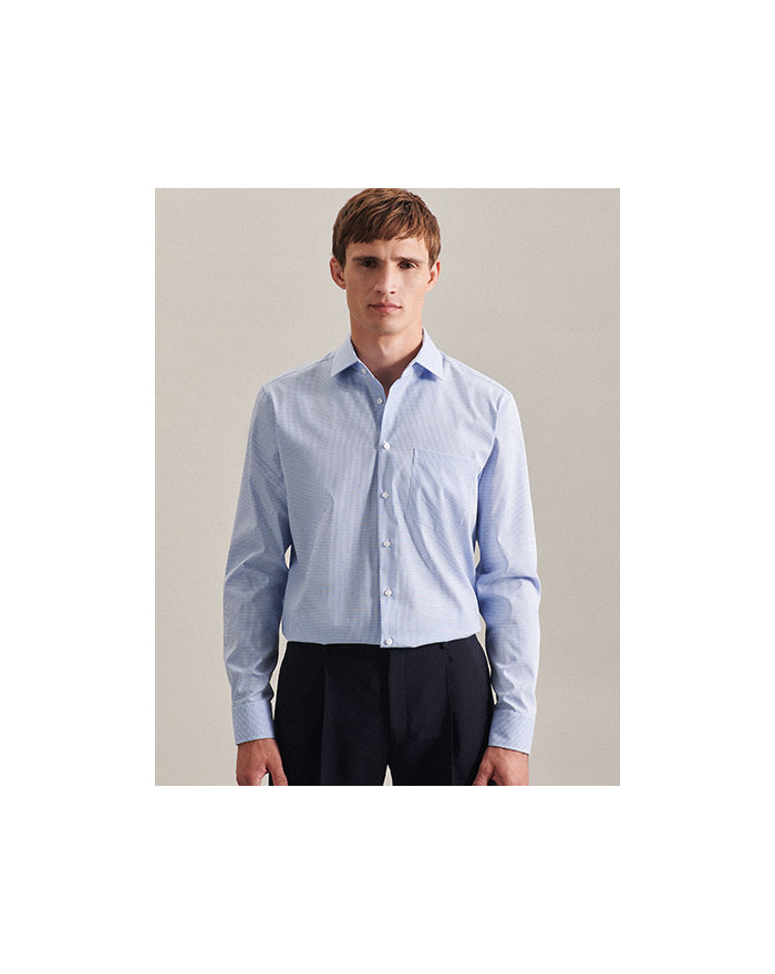 Chemise d'entreprise Personnalisée Manche Longue|Manchettes Homme 100% coton - Seidensticker 193640/193660 - Chemise d'entrep...