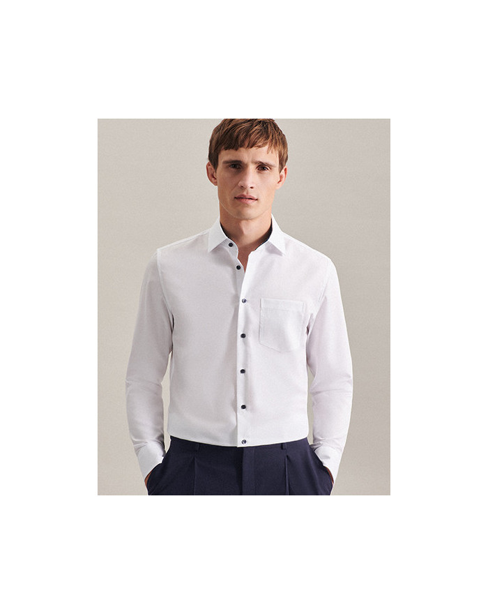Chemise d'entreprise Personnalisée Manche Longue|Manchettes Homme 100% coton 120 g/m² - Seidensticker 193690 - Chemise d'entr...