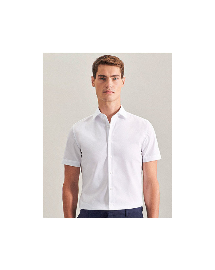 Chemise d'entreprise Personnalisée Manche Courte Homme 100% coton 120 g/m² - Seidensticker 666261/676521 - Chemise d'entrepri...