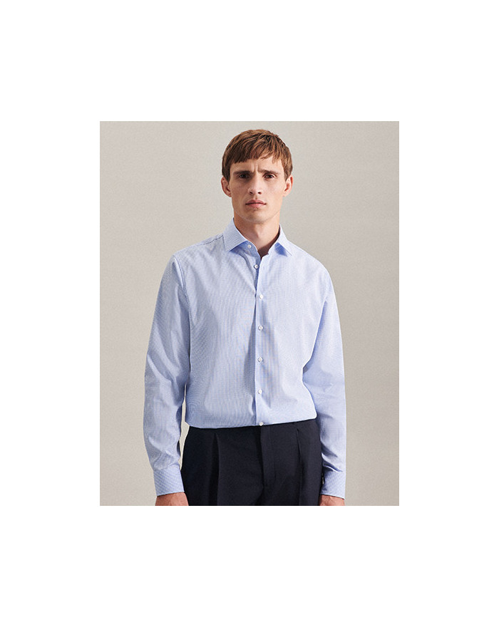 Chemise d'entreprise Personnalisée Manche Longue|Manchettes Homme 100% coton - Seidensticker 693640/693660 - Chemise d'entrep...