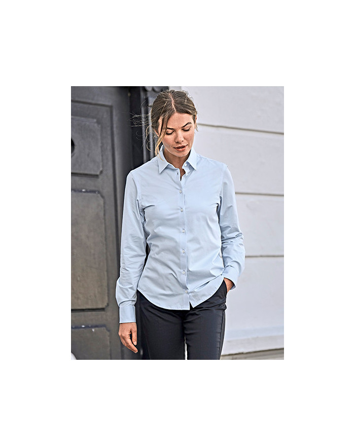 Chemise d'entreprise Personnalisée Manche Longue|Manchettes Femme 175 g/m² - Tee Jays 4031 - Chemise d'entreprise Personnalis...