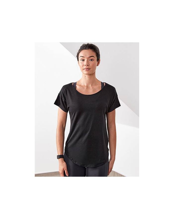 Tee shirt Personnalisé Manche Courte Boat-Neck|Col rond Femme  160 g/m² - Tombo TL527 - Tee shirt Personnalisé avec marquage ...