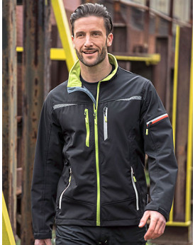 Veste Personnalisée Manche Longue avec liseré Homme - Terrax Workwear 61393 - Veste Personnalisée avec marquage broderie, flo...