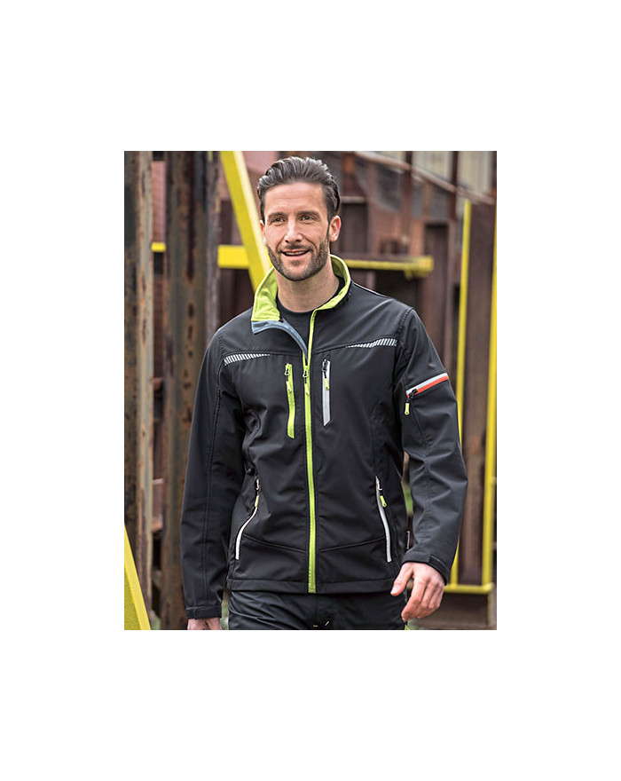Veste Personnalisée Manche Longue avec liseré Homme - Terrax Workwear 61393 - Veste Personnalisée avec marquage broderie, flo...