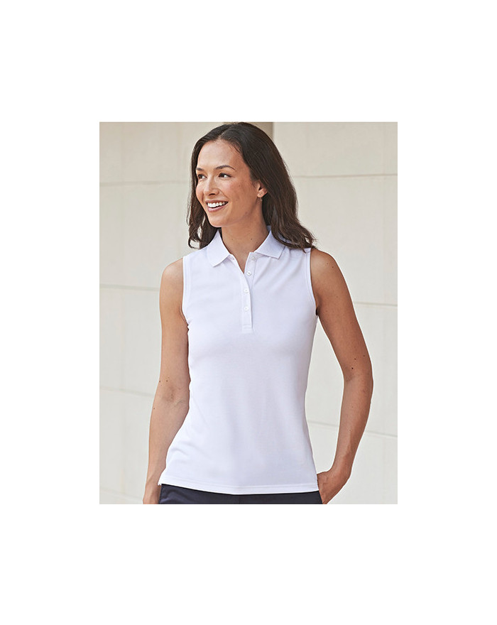 Polo Personnalisé Sans Manche Femme  180 g/m² - Henbury W477 - Polo Personnalisé avec marquage broderie, flocage ou impressio...