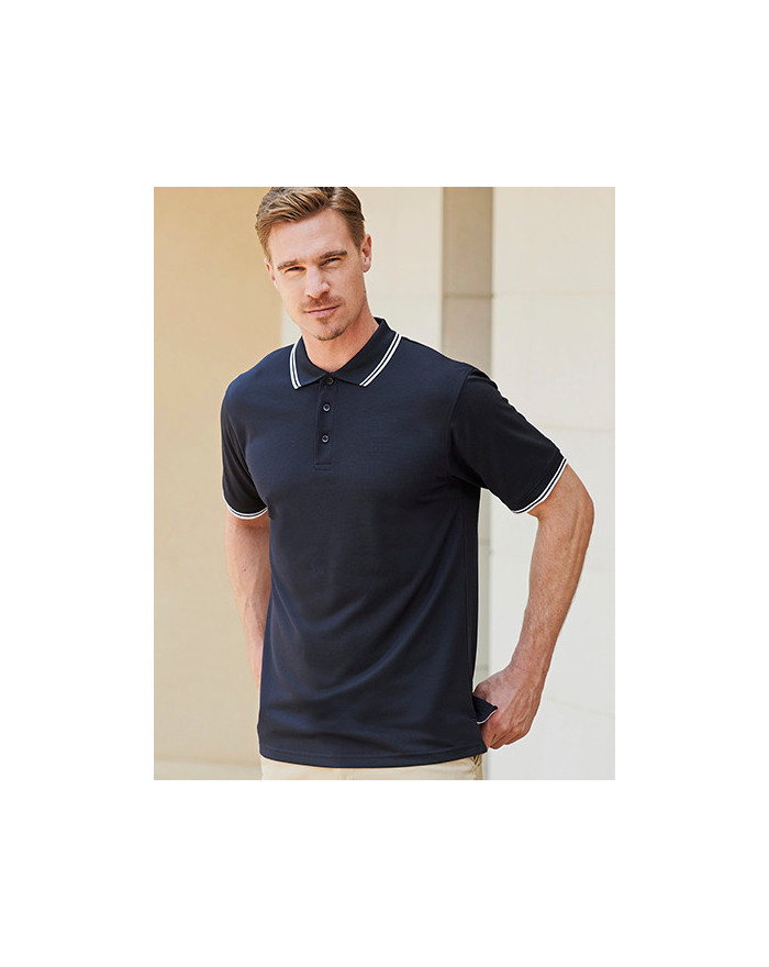 Polo Personnalisé Manche Courte avec liseré Homme 180 g/m² - Henbury H482 - Polo Personnalisé avec marquage broderie, flocage...